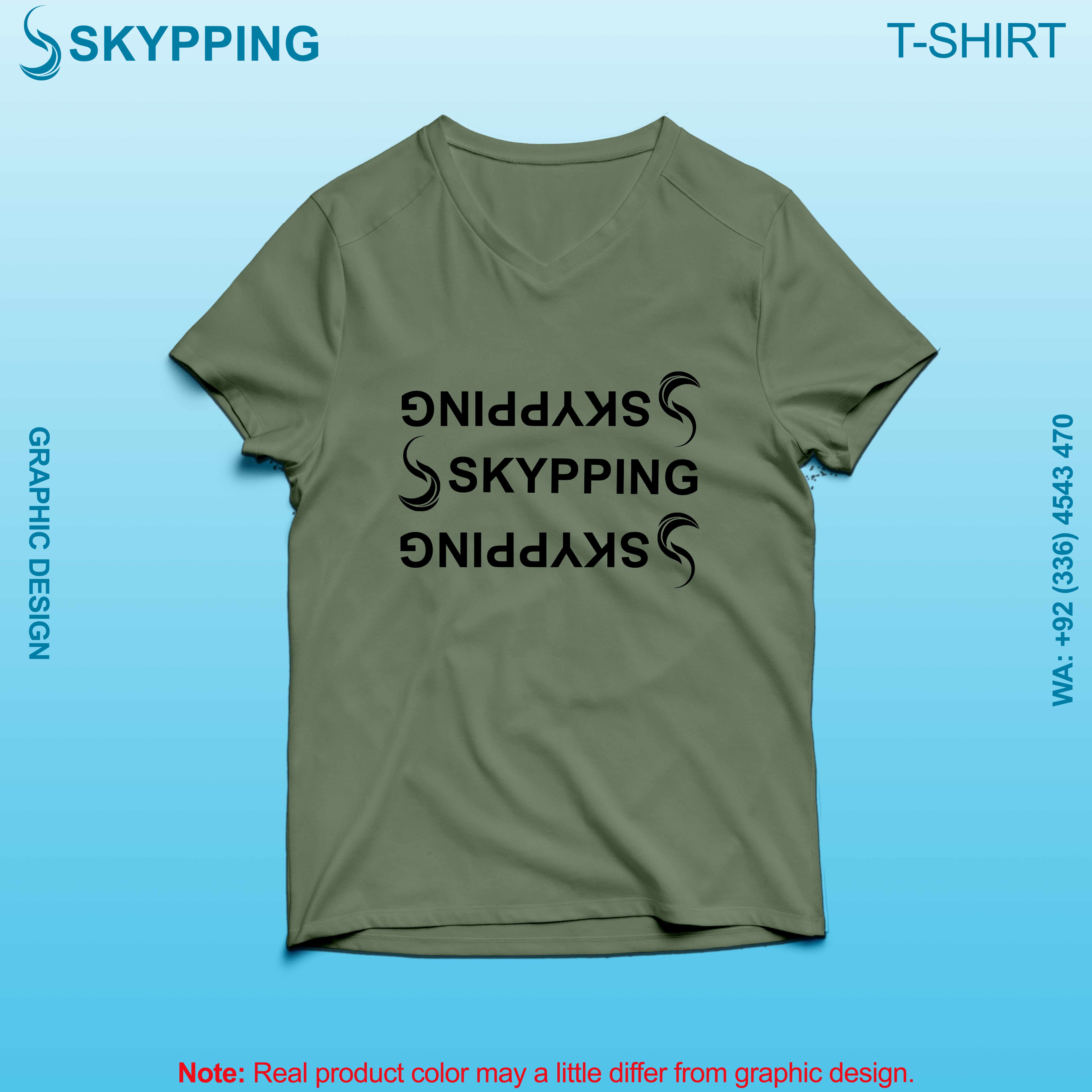 V-Neck Short set-in style sleeve long length t-shirt with shoulder panel for men